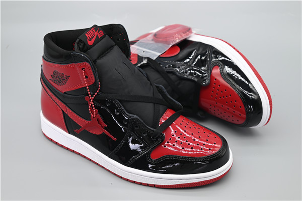 Men's Running Weapon Air Jordan 1 Black/Red Shoes 0194